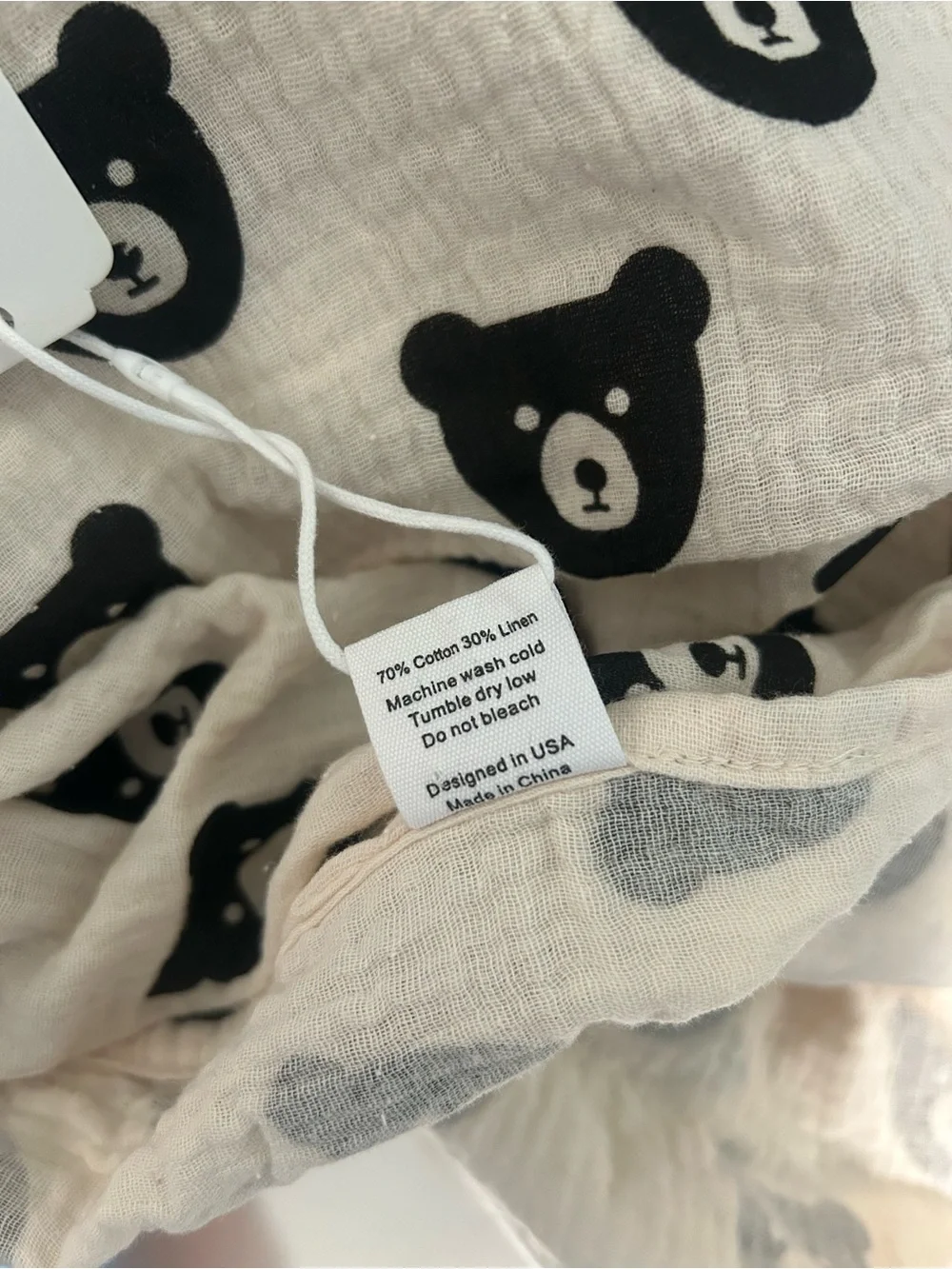 Little One Shop Square Linen Cotton Newborn Baby Blanket